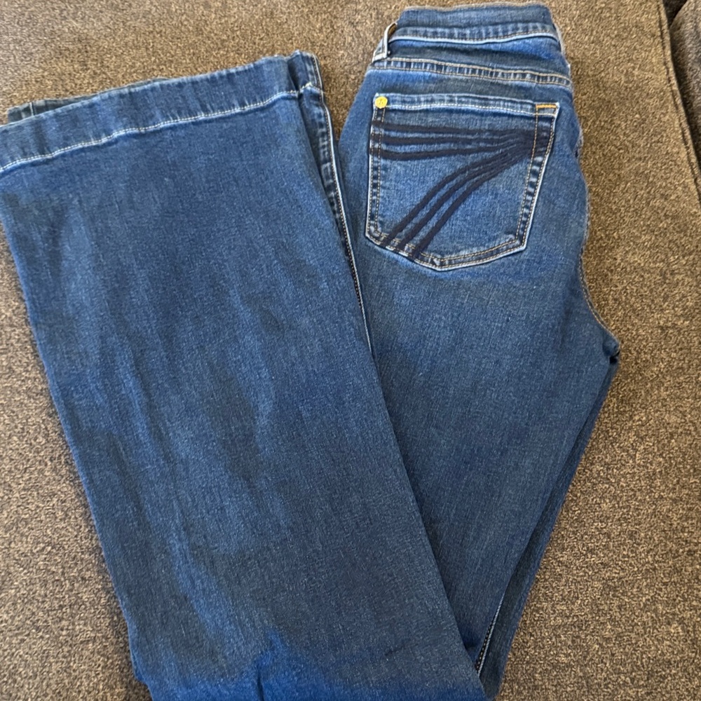 7 For All Mankind Dark Blue Boot Cut Jeans